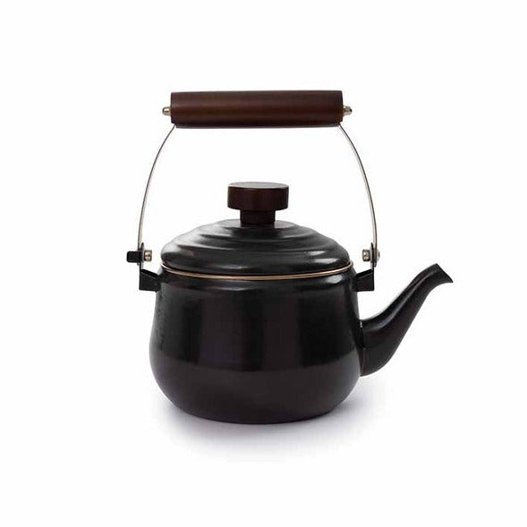 Barebones Enamel Teapot - Charcoal