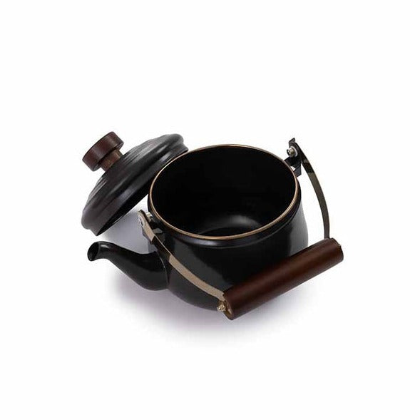 Barebones Enamel Teapot - Charcoal