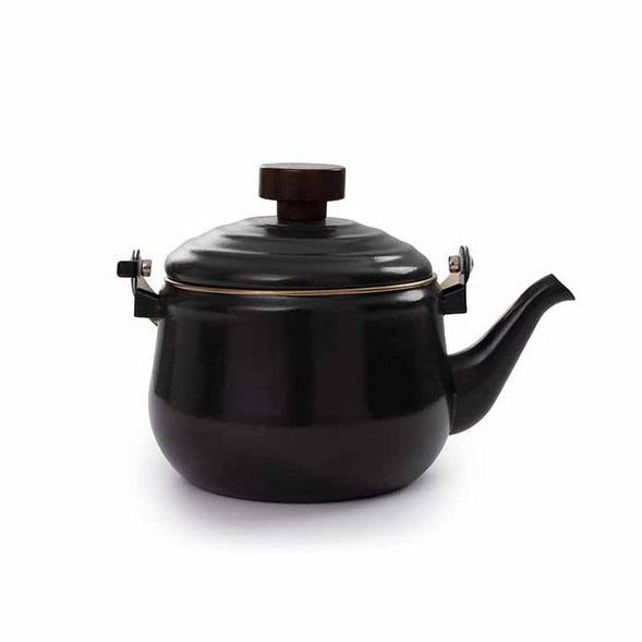 Barebones Enamel Teapot - Charcoal