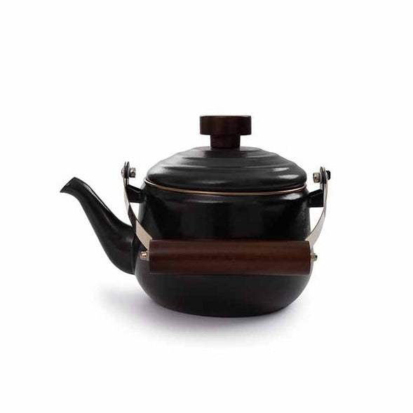 Barebones Enamel Teapot - Charcoal