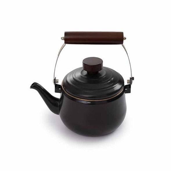 Barebones Enamel Teapot - Charcoal