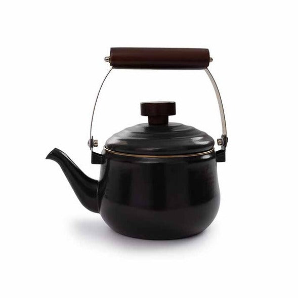 Barebones Enamel Teapot - Charcoal