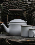 Barebones Enamel Teapot - Eggshell