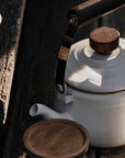 Barebones Enamel Teapot - Eggshell