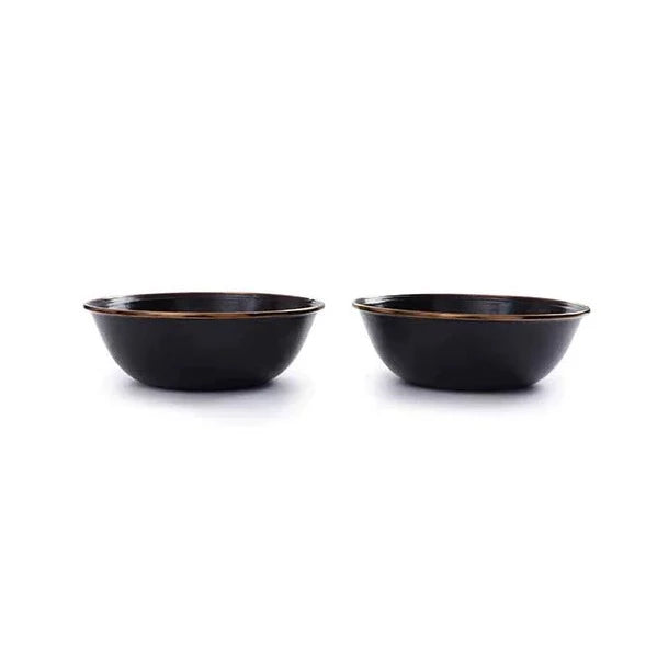 Barebones Enamel Bowl - Charcoal