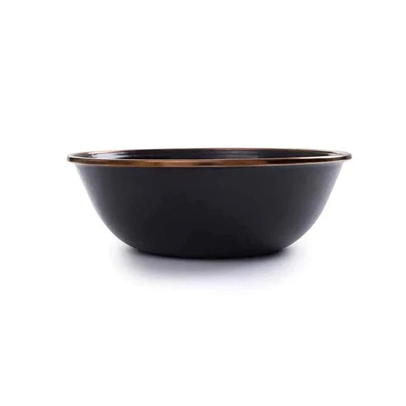 Barebones Enamel Bowl - Charcoal