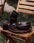 Barebones Enamel Bowl - Charcoal