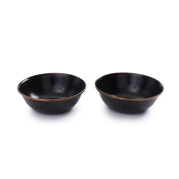 Barebones Enamel Bowl - Charcoal